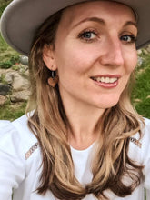 Load image into Gallery viewer, Hardwood Timber Heart Hook Earrings