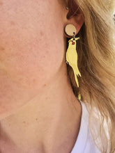 Load image into Gallery viewer, Lutino Cockatiel Stud Dangle Earrings