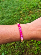Load image into Gallery viewer, Fuscia Agate Gemstone Bracelet