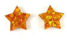 Load image into Gallery viewer, Gold Confetti Glitter Star Stud Earrings