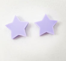 Load image into Gallery viewer, Pastel Purple Star Stud Earrings