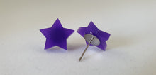 Load image into Gallery viewer, Purple Star Stud Earrings