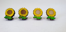 Load image into Gallery viewer, Handpainted Wooden Sunflower Stud Earrings - Australian Handmade & Hypoallergenic