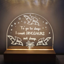 Load image into Gallery viewer, Dinosaur Bedside Lamp Lights

