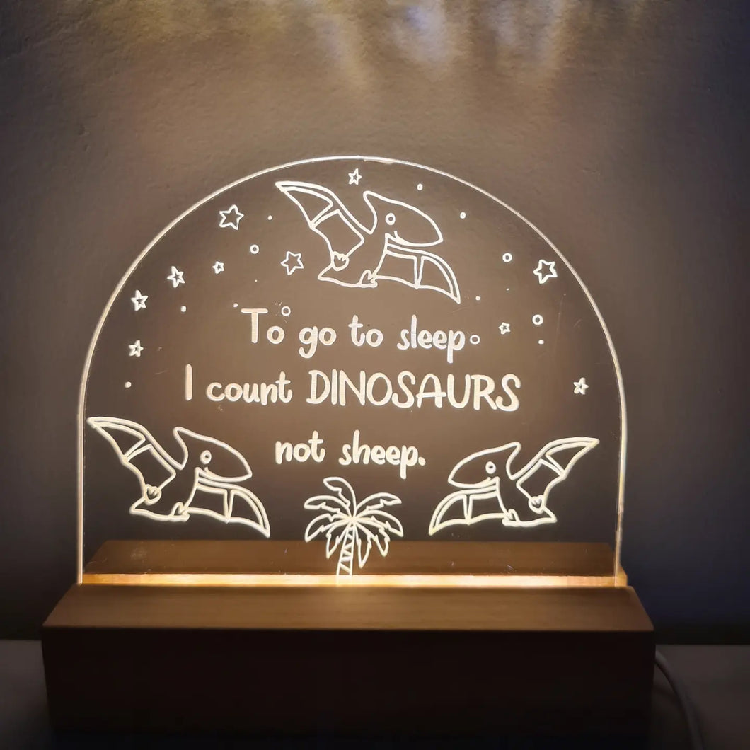 Dinosaur Bedside Lamp Lights