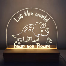 Load image into Gallery viewer, Dinosaur Bedside Lamp Lights
