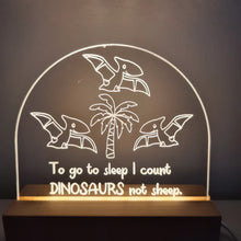 Load image into Gallery viewer, Dinosaur Bedside Lamp Lights
