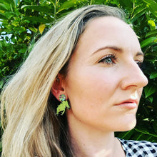 Load image into Gallery viewer, Australian Green Tree Frog Stud Dangle Earrings
