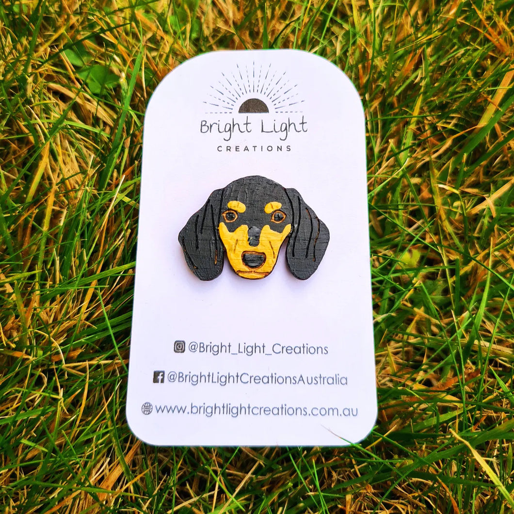 Dachshund Dog Badge Pin