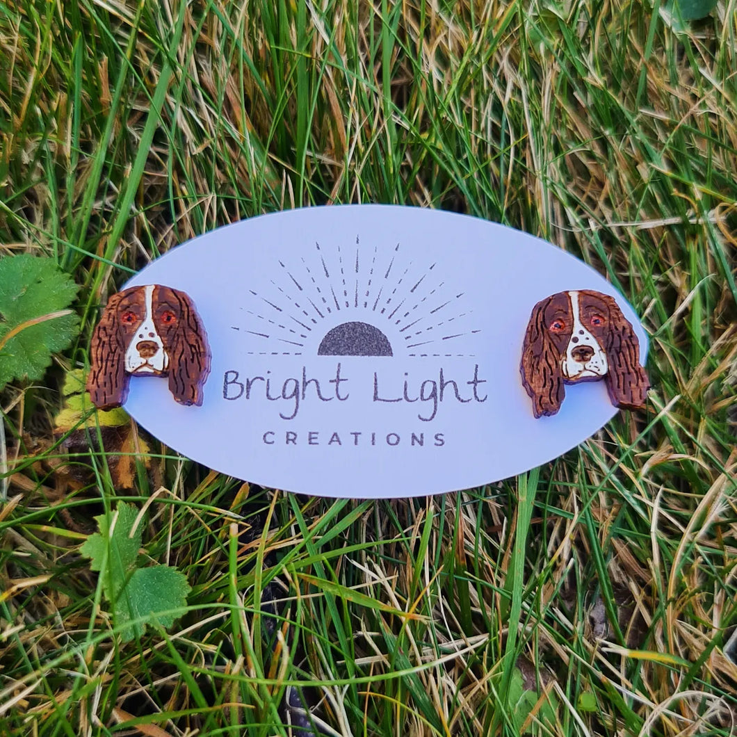 Springer Spaniel Stud Earrings