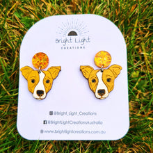 Load image into Gallery viewer, Jack Russell Stud Dangle Earrings
