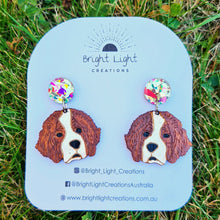 Load image into Gallery viewer, Saint Bernard Dog Stud Dangle Earrings

