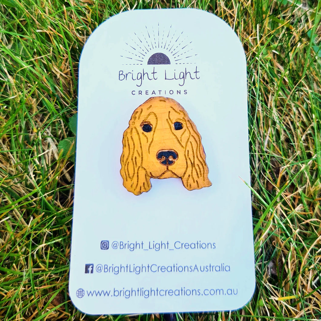 Cocker Spaniel Dog Badge Pin