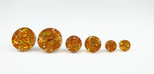 Load image into Gallery viewer, Confetti Glitter Gold Round Stud Earrings
