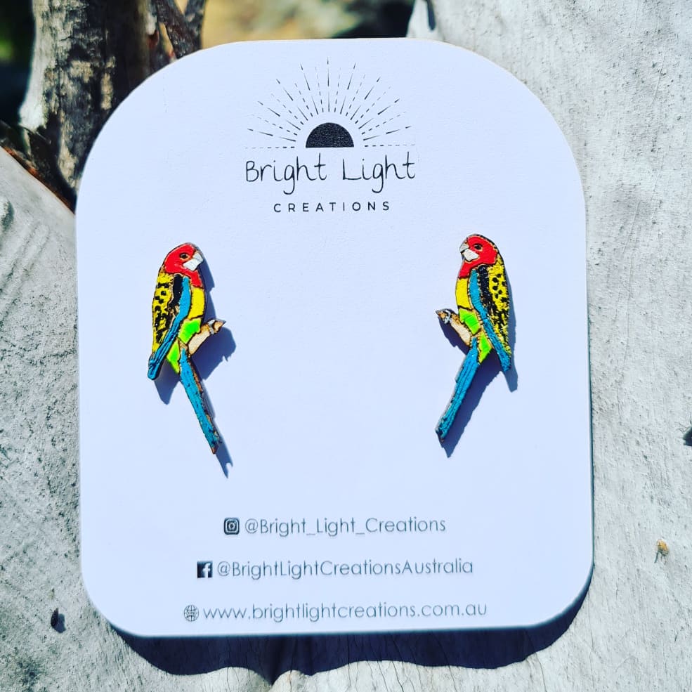 Eastern Rosella Stud Earrings