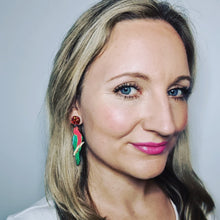 Load image into Gallery viewer, King Parrot Stud Dangle Earrings

