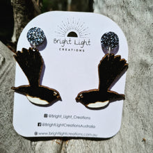 Load image into Gallery viewer, Willie Wagtail Stud Dangle Earrings
