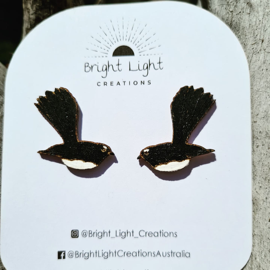 Willie Wagtail Stud Earrings