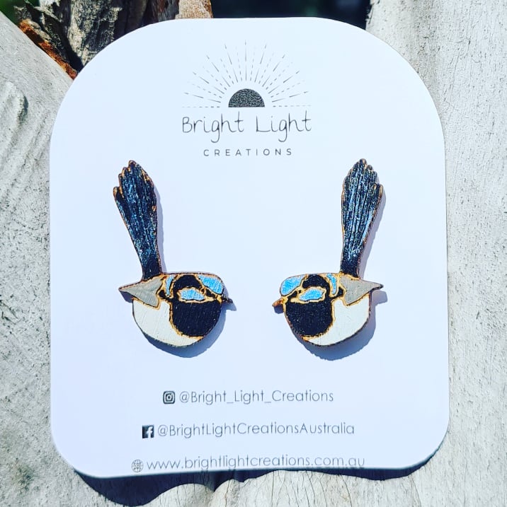 Superb Fairy Wren Stud Earrings