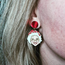 Load image into Gallery viewer, Mrs Claus Stud Dangle Earrings

