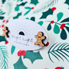 Load image into Gallery viewer, Gingerbread Men Stud Earrings
