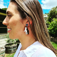 Load image into Gallery viewer, Fairy Penguin Stud Dangle Earrings
