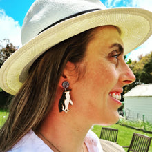 Load image into Gallery viewer, Fairy Penguin Stud Dangle Earrings
