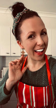 Load image into Gallery viewer, Gingerbread Men Stud Dangle Earrings
