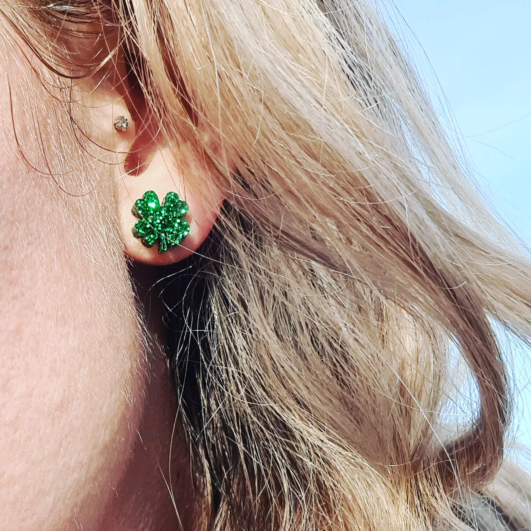 Four Leaf Clover Stud Earrings