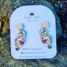Load image into Gallery viewer, Cat with Yarn Earrings
