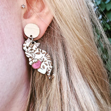 Load image into Gallery viewer, Cat with Yarn Earrings
