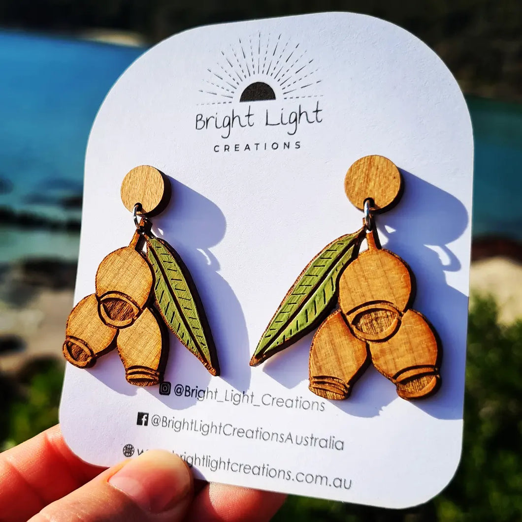 Gumnut Stud Dangle Earrings