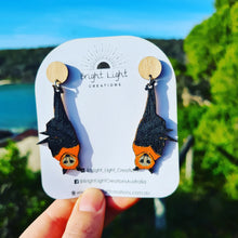 Load image into Gallery viewer, Fruit Bat Stud Dangle Earrings

