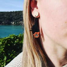 Load image into Gallery viewer, Fruit Bat Stud Dangle Earrings
