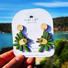 Load image into Gallery viewer, Banksia Flower Stud Dangle Earrings
