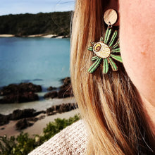 Load image into Gallery viewer, Banksia Flower Stud Dangle Earrings
