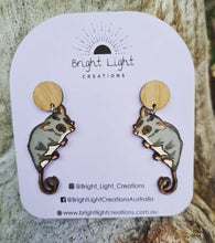 Load image into Gallery viewer, Mountain Pygmy Possum Stud Dangle Earrings
