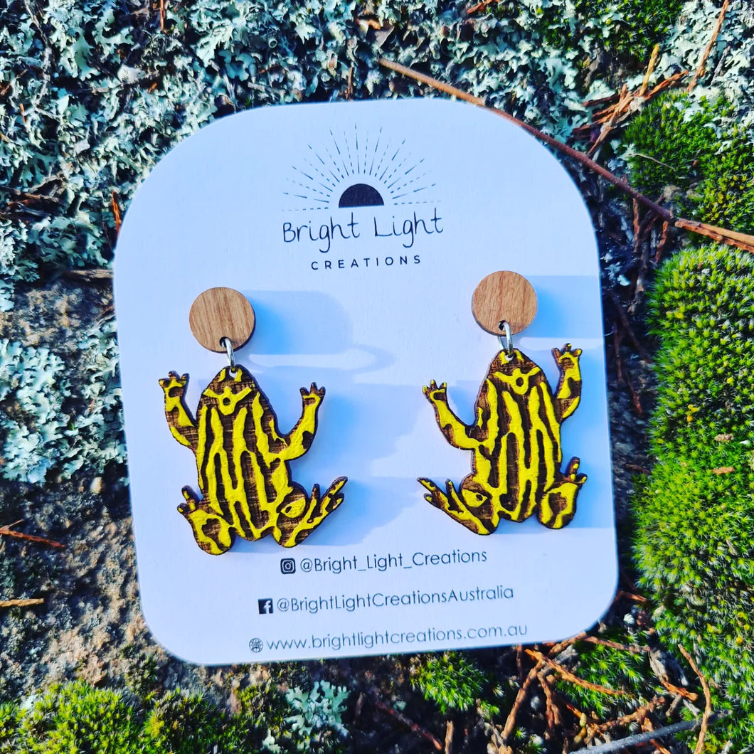 Southern Corroboree Frog Stud Dangle Earrings