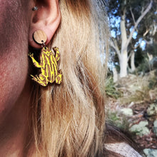 Load image into Gallery viewer, Southern Corroboree Frog Stud Dangle Earrings
