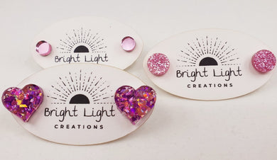Pink Stud Earring Gift Pack