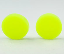 Load image into Gallery viewer, Bright Neon Yellow Round Stud Earrings
