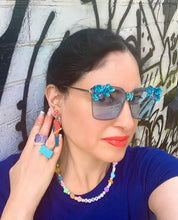 Load image into Gallery viewer, Crimson Rosella Stud Dangle Earrings
