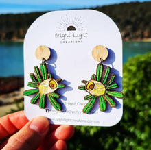 Load image into Gallery viewer, Banksia Flower Stud Dangle Earrings
