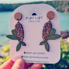 Load image into Gallery viewer, Banksia Cone Stud Dangle Earrings
