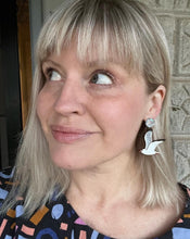 Load image into Gallery viewer, Seagull (Silver Gull) Stud Dangle Earrings
