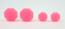 Load image into Gallery viewer, Bright Neon Pink Geometric Stud Earrings
