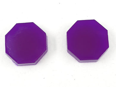 Purple Geometric Stud Earrings