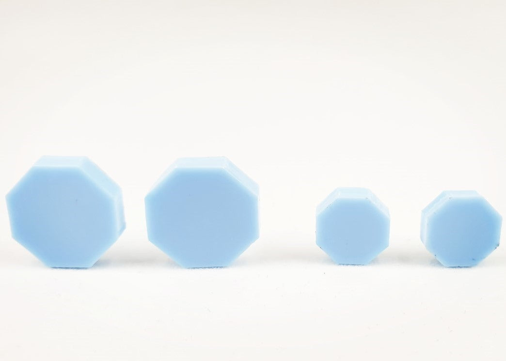Pastel Blue Geometric Stud Earrings