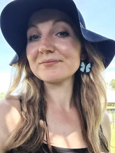 Load image into Gallery viewer, Mountain Blue Butterfly Hook Dangle Earrings
