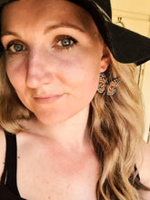 Load image into Gallery viewer, Monarch (Orange) Butterfly Hook Dangle Earrings
